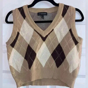 Streetwear Society Women’s Small Cropped Sweater Vest